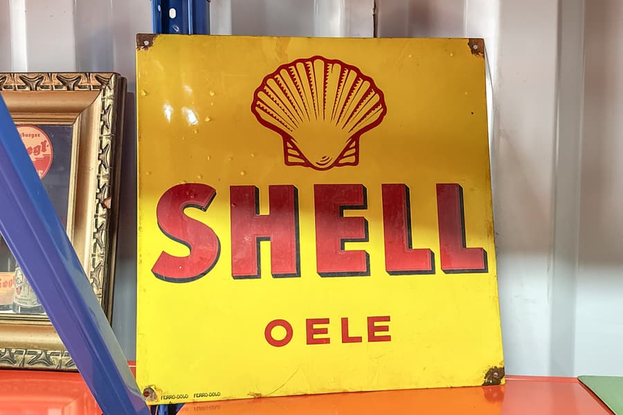 Metall Werbeschild \Shell\